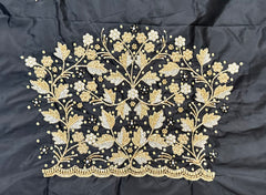 NR1298BL - Black Colour Computer Maggam Work Blouse
