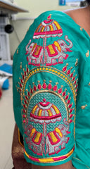 NR482SG - Sea Green Colour Computer Multi Work Blouse