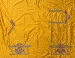 NR995Y -Yellow Colour Computer Maggam Work Blouse