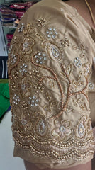 NR897GD -Gold Colour Computer Maggam Work Blouse