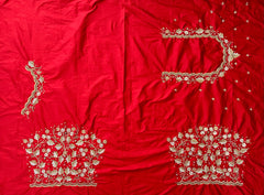 NR1298R - Red Computer Maggam Work Blouse