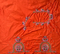 NR482OR - Orange Colour Computer Multi Work Blouse