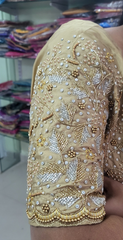 NR1298GD - Gold Colour Computer Maggam Work Blouse