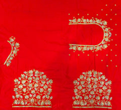 NR399MR - Mirchi Red Colour Computer Work Blouse