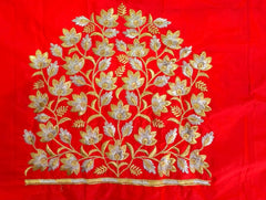 NR399MR - Mirchi Red Colour Computer Work Blouse