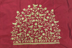 NR398M - Maroon Colour  Computer Work Blouse