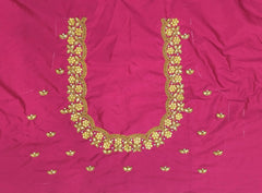 NR795TP - Tomato Pink Colour Maggam Work Blouse