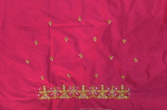 NR728TP - Tomato Pink Colour Maggam Work Blouse