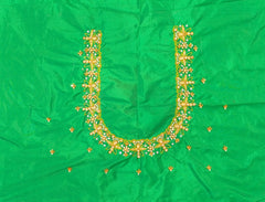 NR728G - Green Colour Maggam Work Blouse