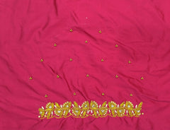 NR698TP - Tomato Pink Colour Maggam Work Blouse