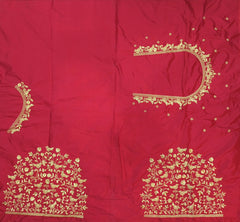 NR398R - Red Colour  Computer Work Blouse