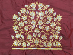 NR399M - Maroon  Colour  Computer Work Blouse