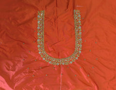 NR899OR - Orange Colour Maggam Work Blouse