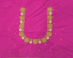 NR850P - Pink  Colour Maggam Work Blouse