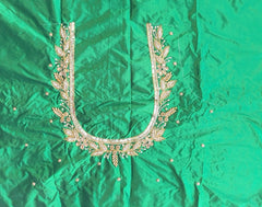 NR1250G - Green Colour Maggam Work Blouse