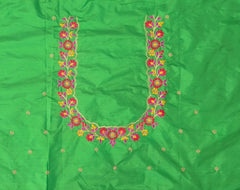 NR480PG - Parrot Green Colour Computer Multi Work Blouse