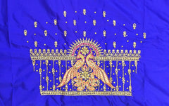 NR995B -Ink Blue Colour Computer Maggam Work Blouse