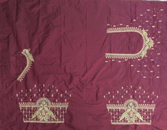 NR995DM -Dark Maroon Colour Computer Maggam Work Blouse