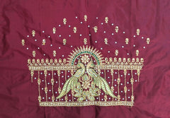 NR995DM -Dark Maroon Colour Computer Maggam Work Blouse