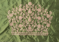 NR396MG -Mahendi Green Colour Computer Work Blouse