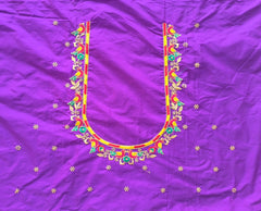 NR475V -Violet Colour  Computer Multi Work Blouse