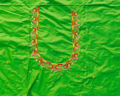 NR475PG - Parrot Green Colour  Computer Multi Work Blouse