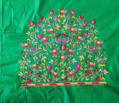 NR475G - Green Colour  Computer Multi Work Blouse