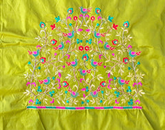 NR475MG - Mahendi Green Colour  Computer Multi Work Blouse