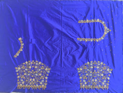 NR1299IB -Ink Blue Colour Computer Maggam Work Blouse