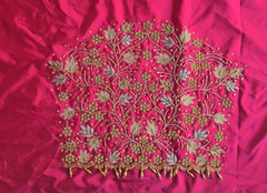 NR1299TP  Tomoto pInk Colour Computer Maggam Work Blouse
