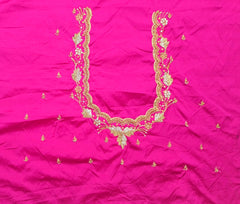 NR1298P - Pink Colour Computer Maggam Work Blouse