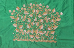NR1298G - Green Colour Computer Maggam Work Blouse