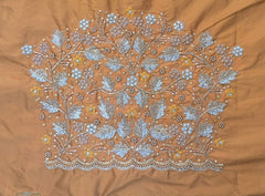 NR1298MY - Mustard Yellow (Gandham) Computer Maggam Work Blouse