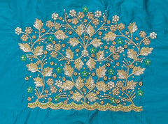 NR1298RG - Rama green Computer Maggam Work Blouse