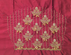 NR990M - Maroon  Colour Computer Maggam Work Blouse