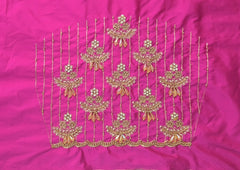 NR990P- Pink Colour Computer Maggam Work Blouse