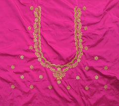 NR990P- Pink Colour Computer Maggam Work Blouse