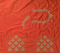 NR990OR - Orange  Colour Computer Maggam Work Blouse