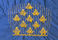NR990B - Blue Colour Computer Maggam Work Blouse