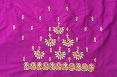 NR849MP- Magenta Pink Colour Computer Maggam Work Blouse