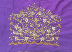NR1148V - Violet  Colour Maggam Work Blouse