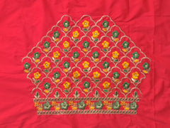 NR485MR -Mirchi Red Colour Computer Multi Work Blouse