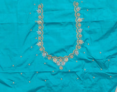 NR1299SG - Sea Green Colour Computer Maggam Work Blouse