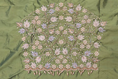 NR1299MG  Mahendi Green  Colour Computer Maggam Work Blouse