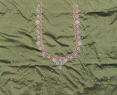 NR1299MG  Mahendi Green  Colour Computer Maggam Work Blouse