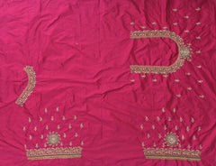 NR885TP - Tomato Pink Colour Computer Maggam Work Blouse