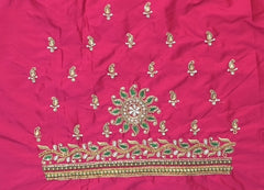 NR885TP - Tomato Pink Colour Computer Maggam Work Blouse