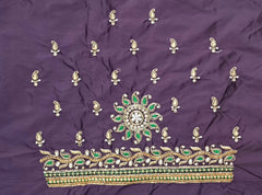 NR885WN - Wine Colour Computer Maggam Work Blouse