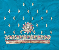 NR885RG - Rama Green Colour Computer Maggam Work Blouse