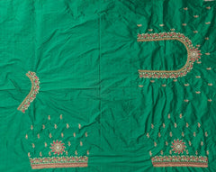 NR885G - Green Colour Computer Maggam Work Blouse